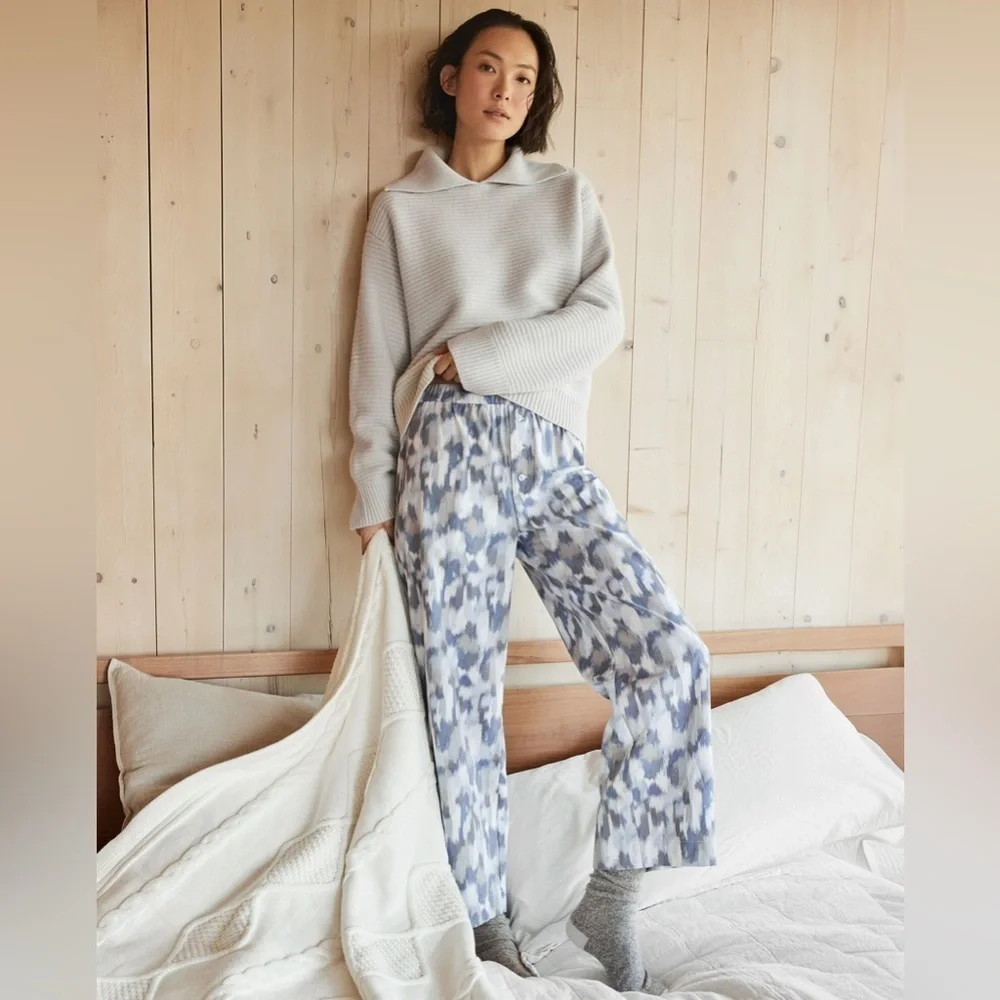 Haven Well Within Organic Cotton Brushstroke Pajama Lounge Pants